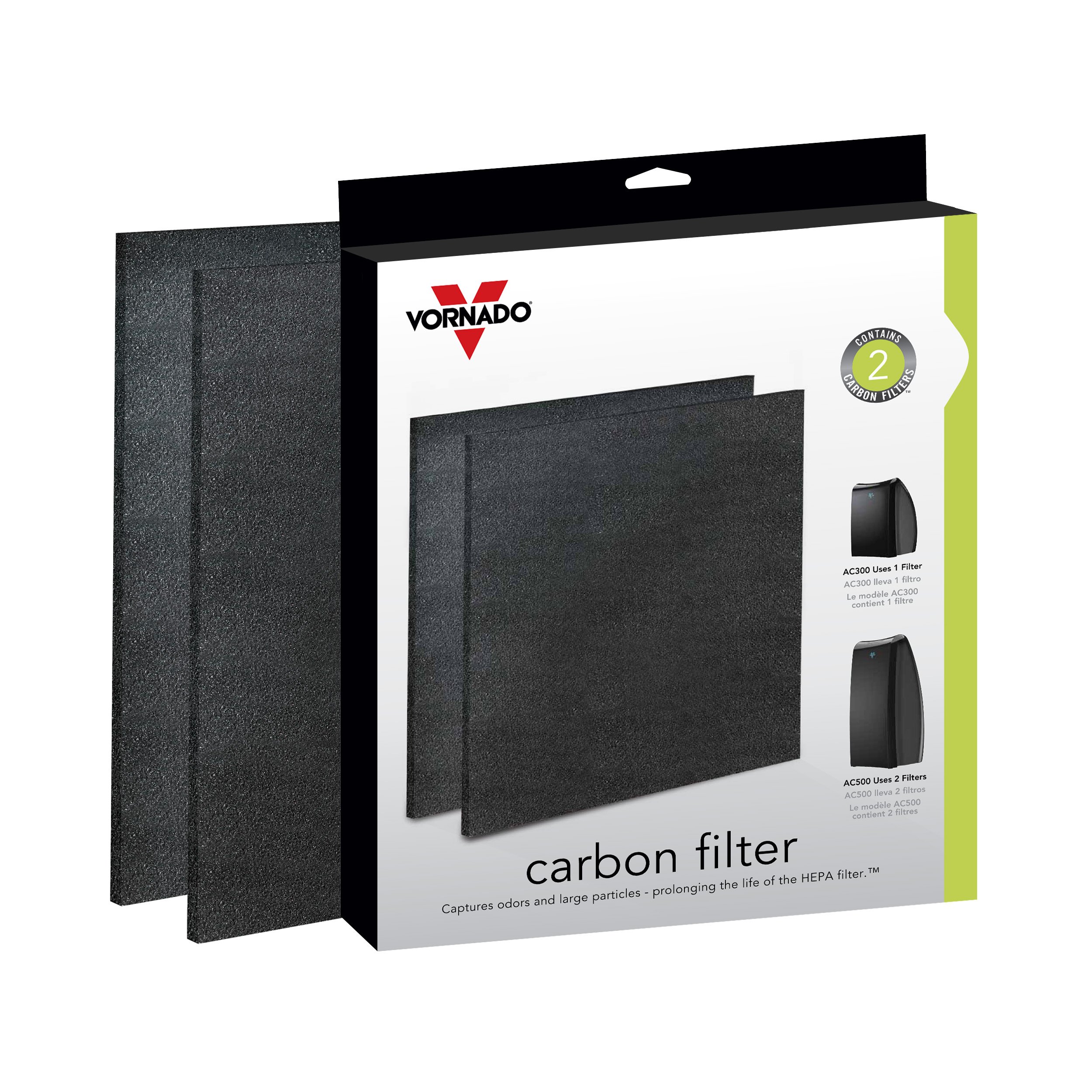 Vornado MD1-0023 Replacement Carbon Filters (2-Pack),Black - Image 3