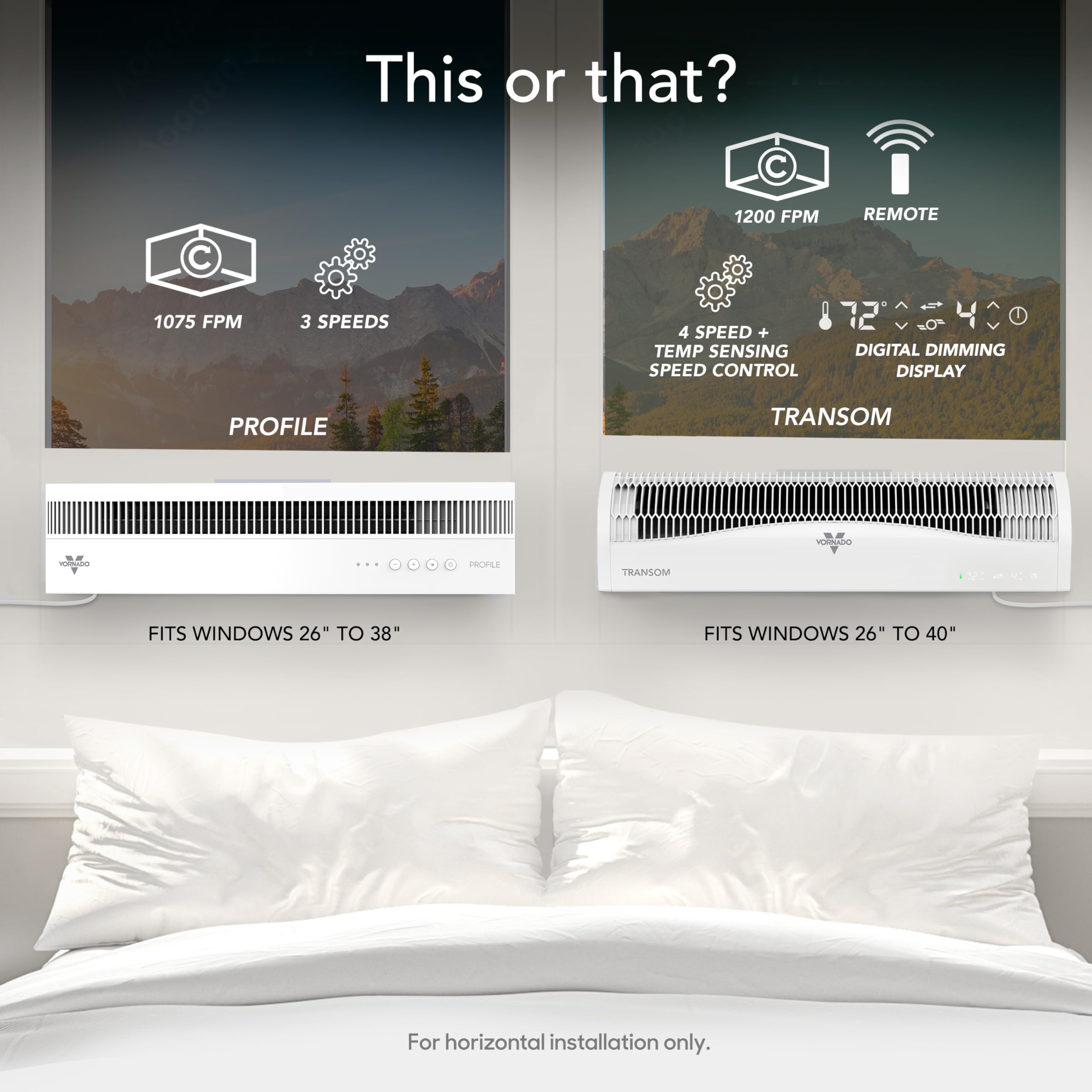 Vornado PROFILE® Window Fan, Whole Room Air Circulator, Reversible Exhaust, Quiet Operation, 3 Speed Settings, Low Profile Window Fan for Kitchen, Bedroom, and Home, White - Image 7