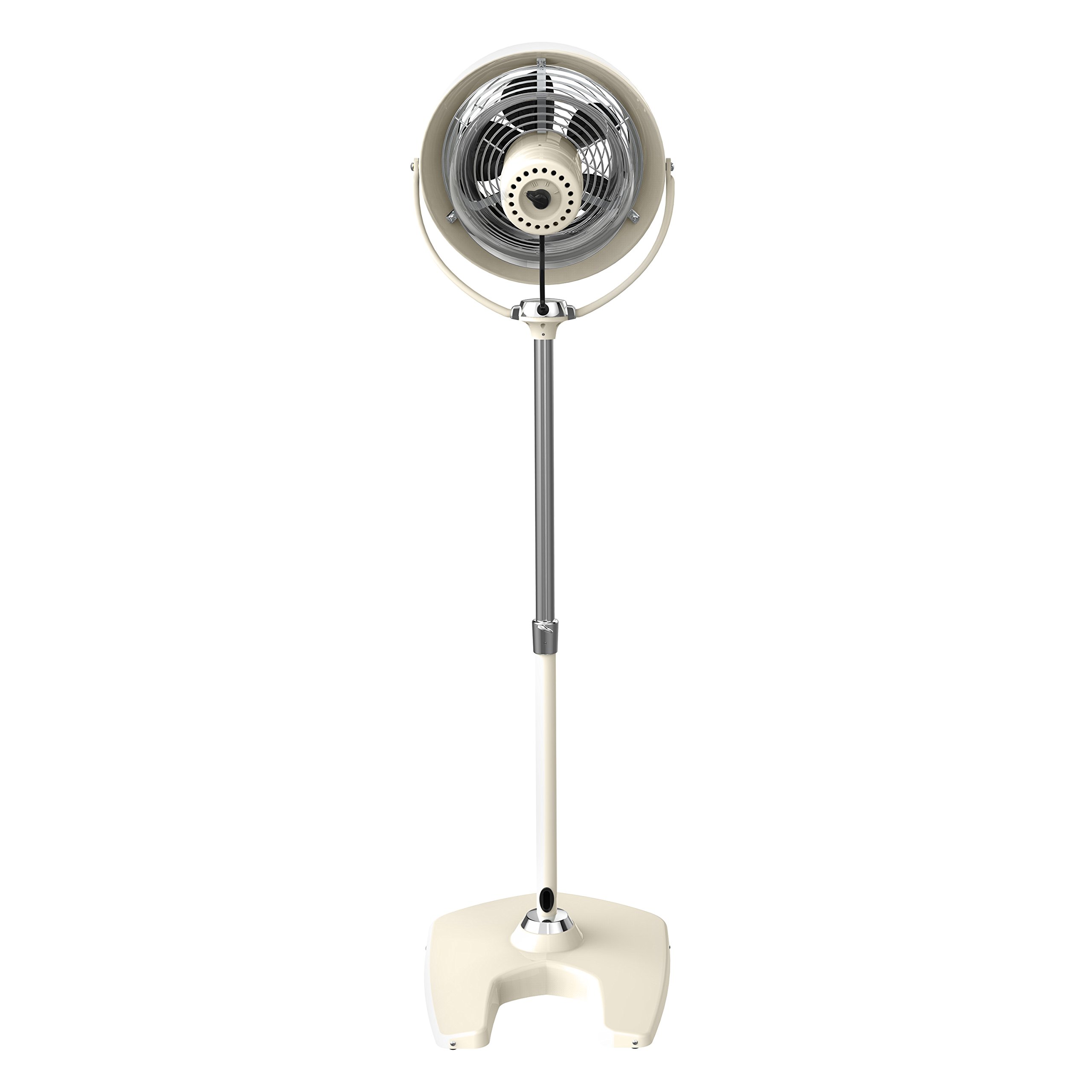Vornado VFAN™ Sr. Pedestal Fan, Vintage Metal Standing Air Circulator, 3 Speeds, Adjustable Height 42-55 in, Tilt Head, Circulator for Bedroom, Home, Cooling, Retro Electric Floor Fan, Vintage White - Image 3